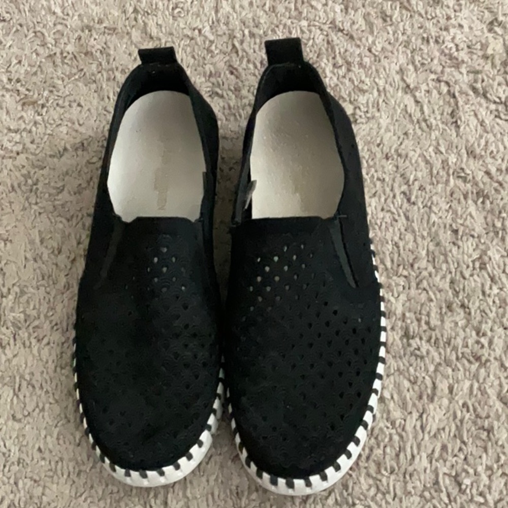 Ilse Jacobsen Black Flats with Woven Design